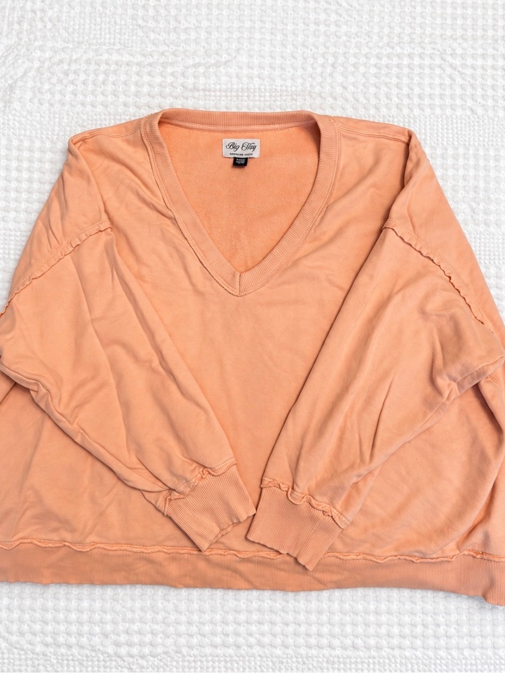 American Eagle Women's V-Neck Sweater - Peach